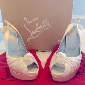 Christian Louboutin JENNY Crepe Satin Bridal Shoes